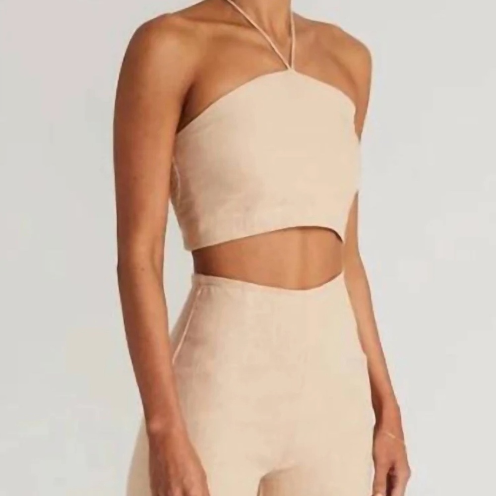 Faithfull the Brand Set (halter top and pants) -  Warm Sand - M